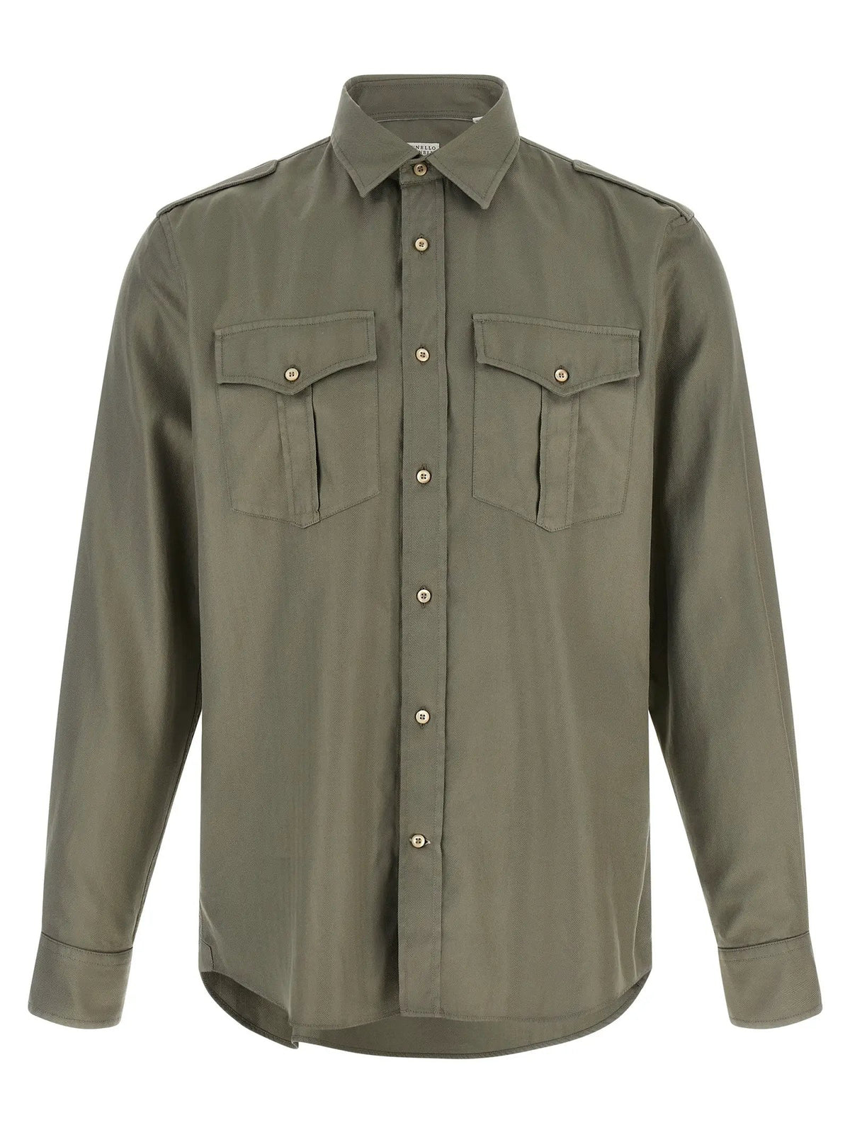 Brunello Cucinelli Bicolor Cotton Blouse