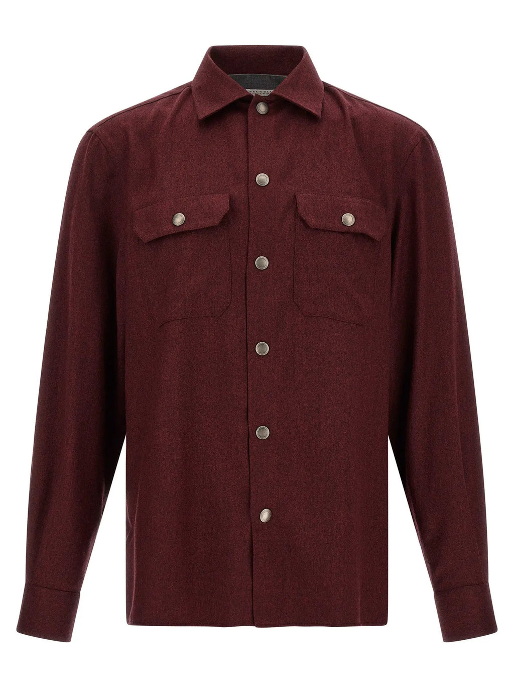 Brunello Cucinelli Bordeaux Virgin Wool Blouse