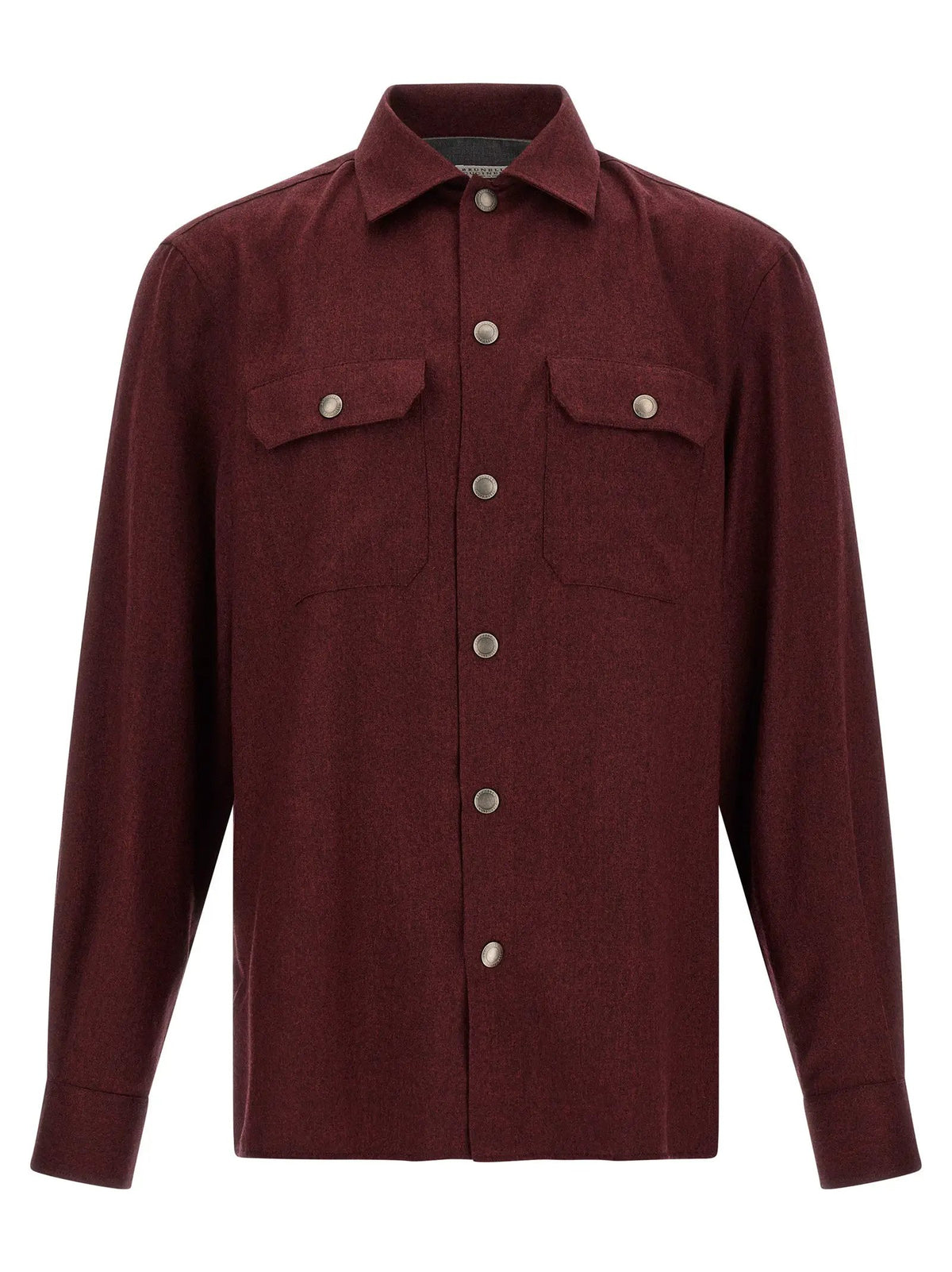 Brunello Cucinelli Bordeaux Virgin Wool Blouse