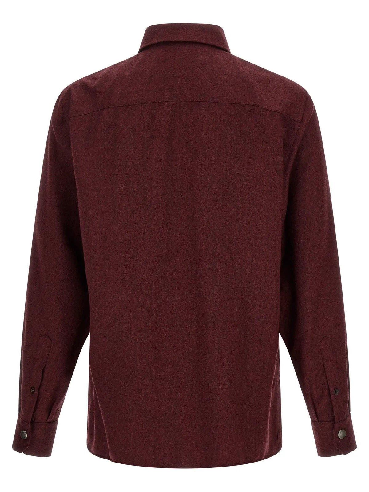 Brunello Cucinelli Bordeaux Virgin Wool Blouse