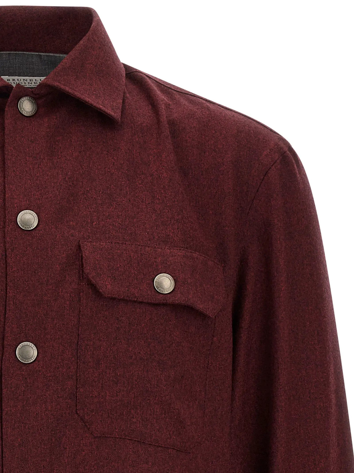 Brunello Cucinelli Bordeaux Virgin Wool Blouse