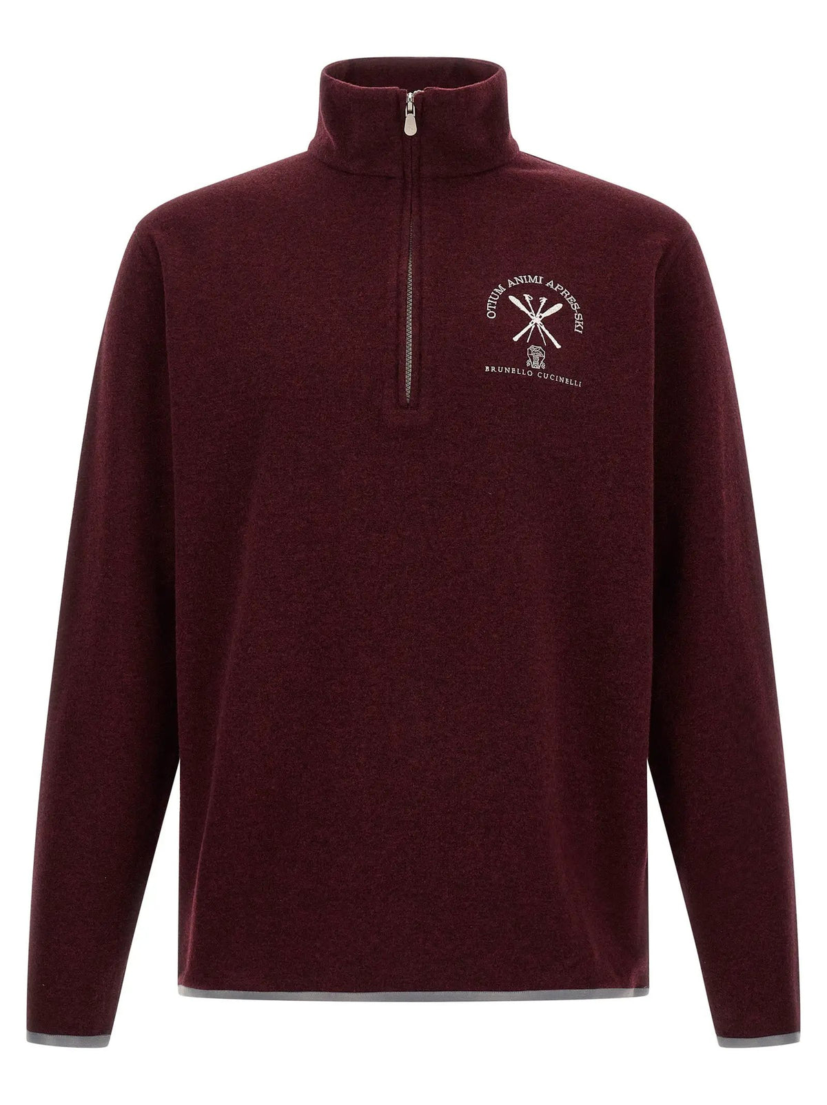Brunello Cucinelli Bordeaux Cashmere Sweatshirt