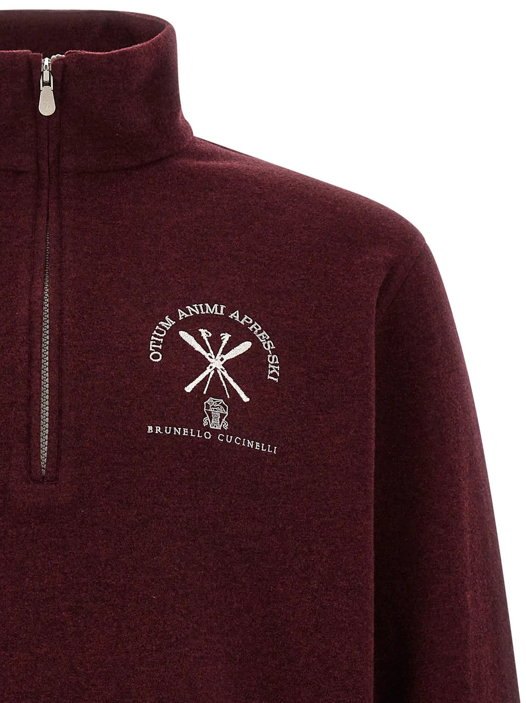 Brunello Cucinelli Bordeaux Cashmere Sweatshirt