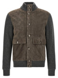 Brunello Cucinelli Brunello Cucinelli Gray Lamb Leather Leather Jacket