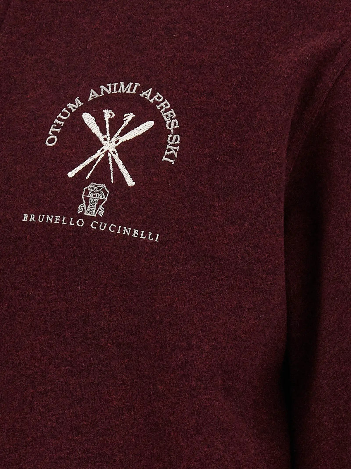 Brunello Cucinelli Bordeaux Cashmere Sweatshirt