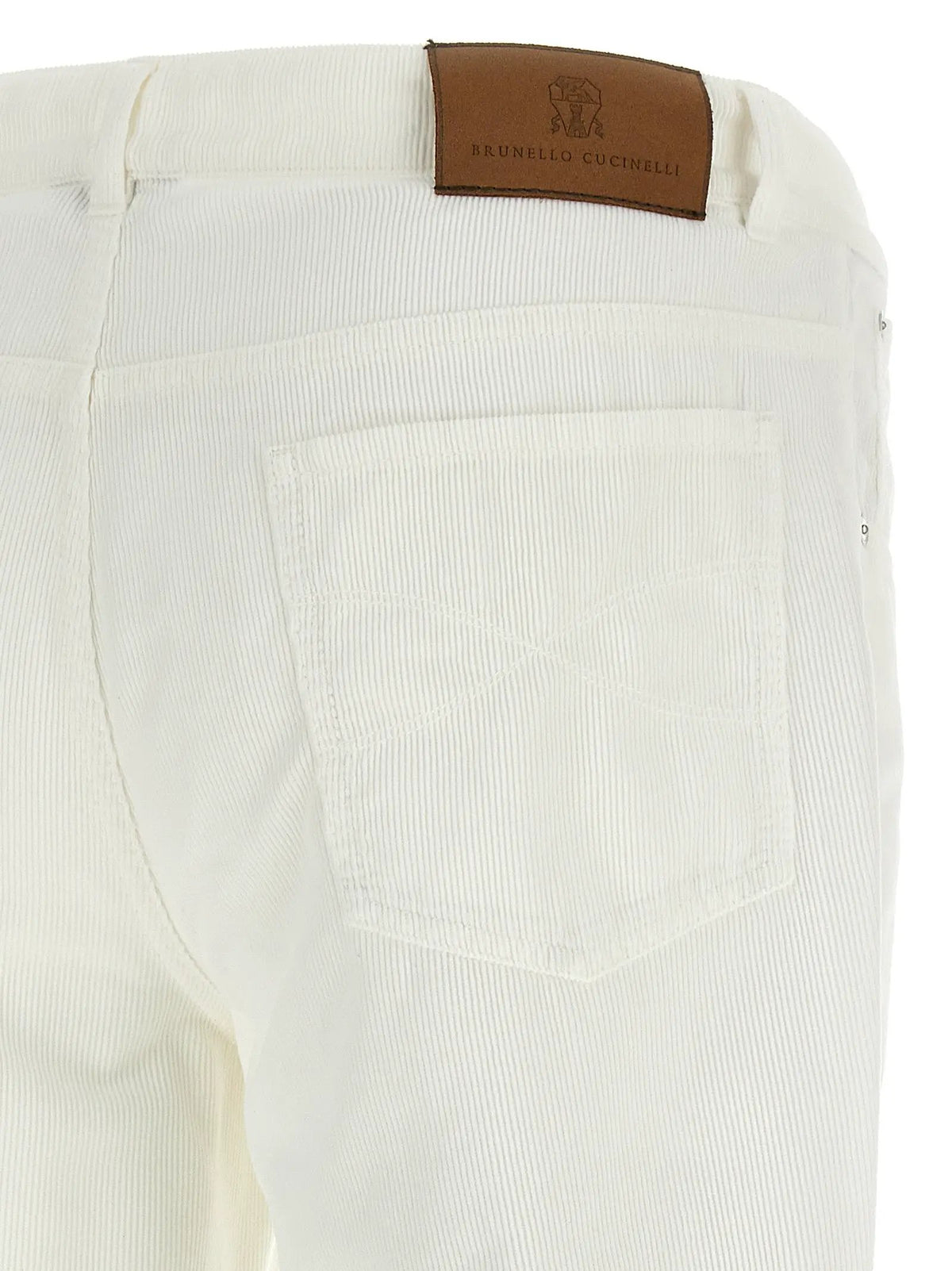 Brunello Cucinelli White Cotton Casual Pants
