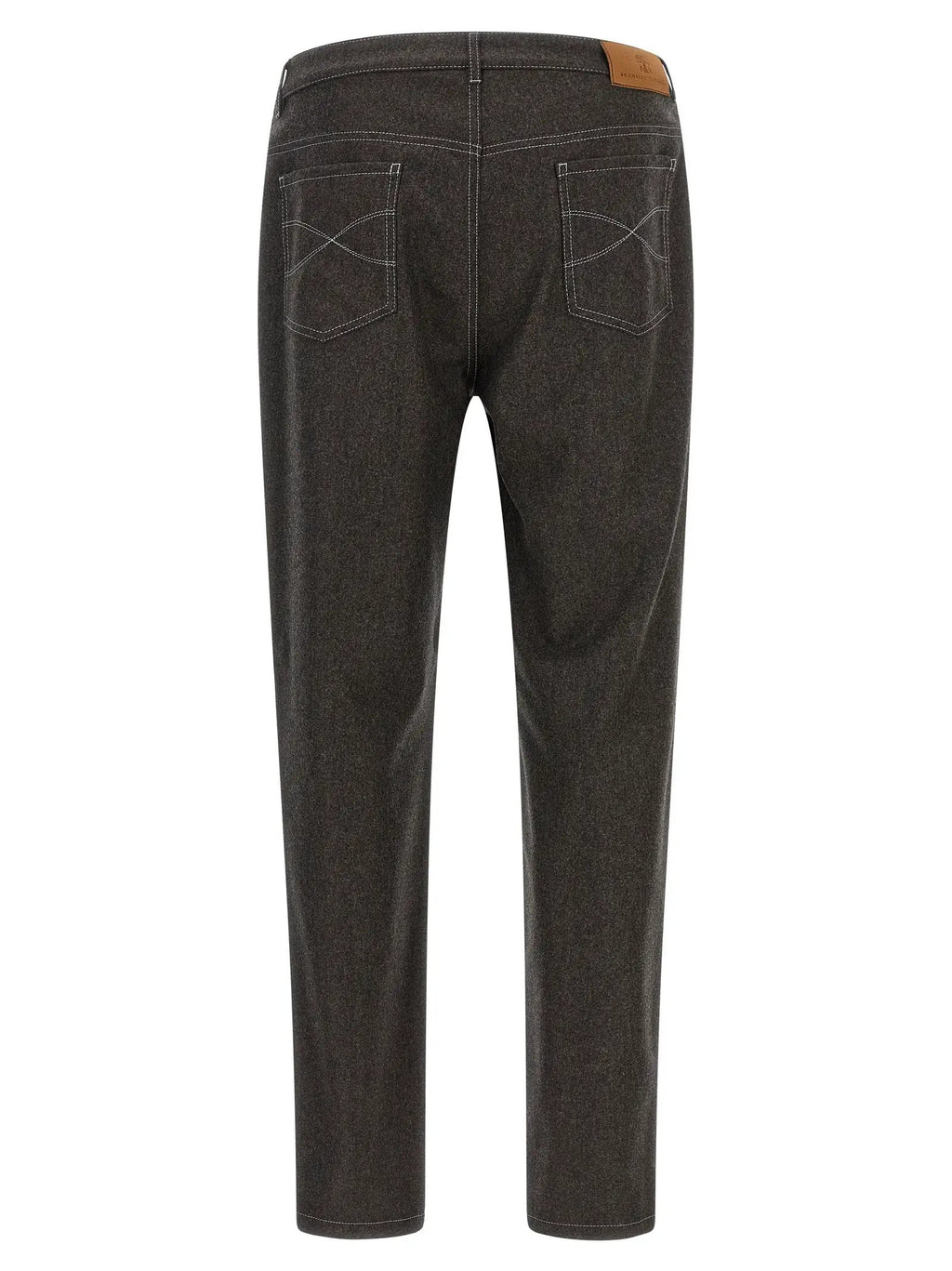 Brunello Cucinelli Gray Virgin Wool Casual Pants