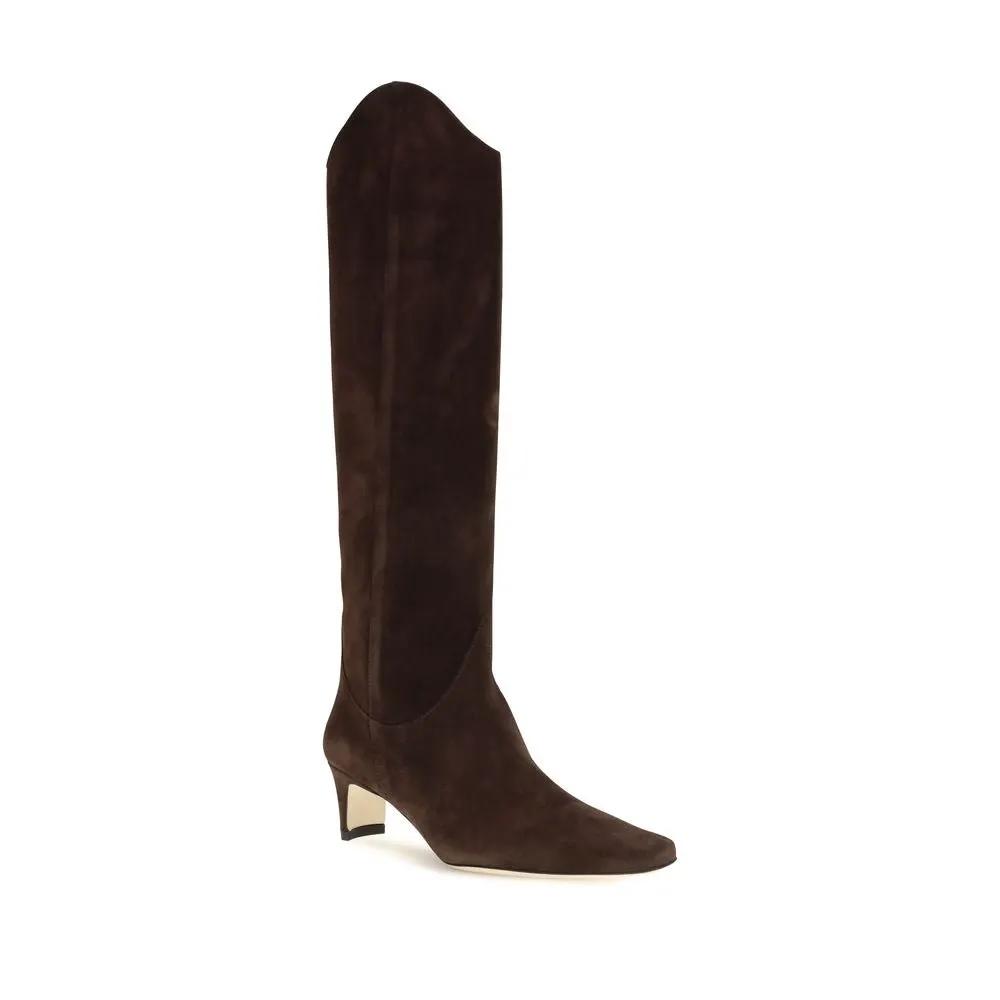 Staud Brown Calf Leather Bos Taurus High Heel Boots