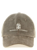 Brunello Cucinelli Gray Cotton Cap (Baseball Hat)