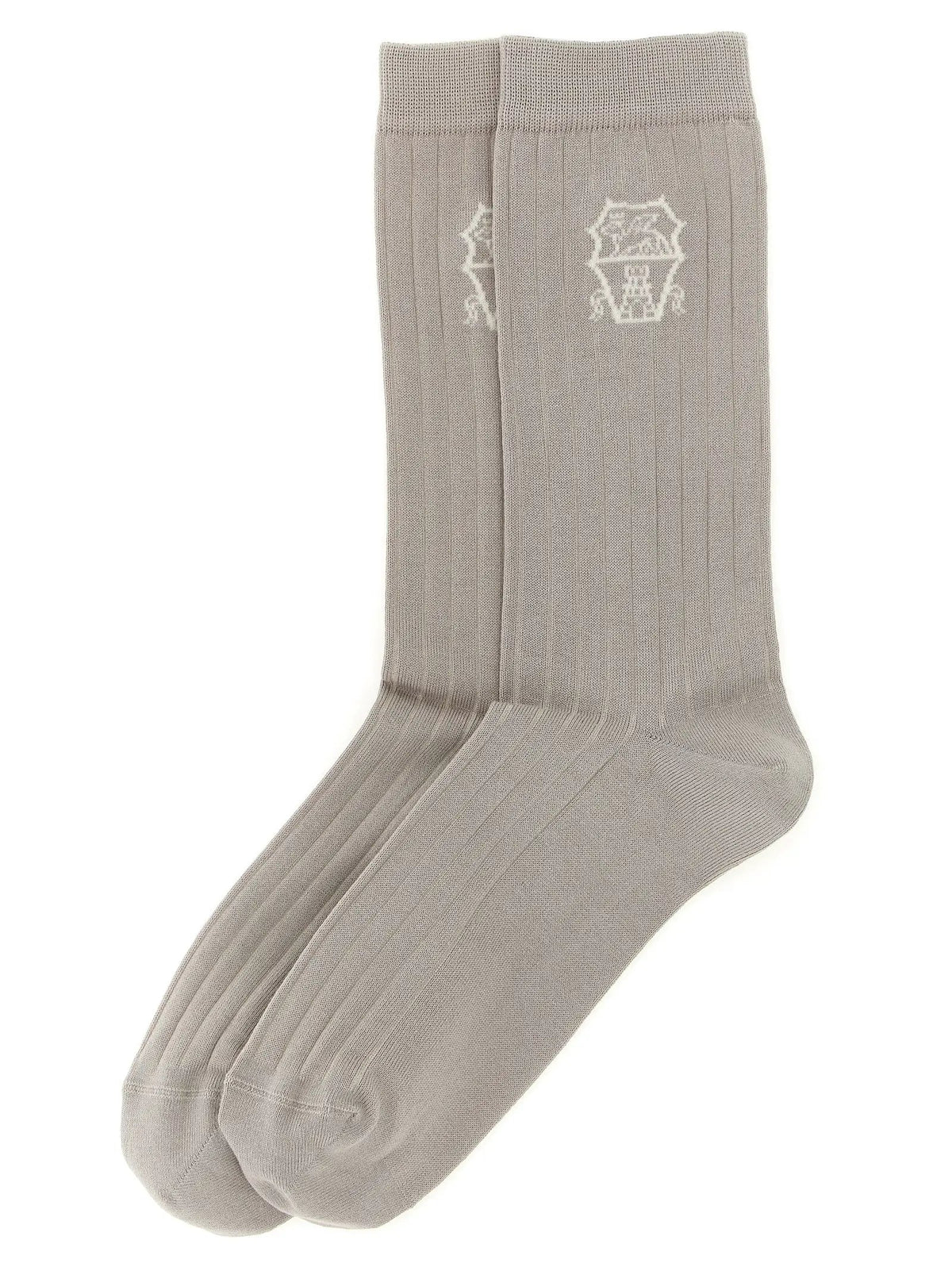 Brunello Cucinelli Gray Cotton Socks