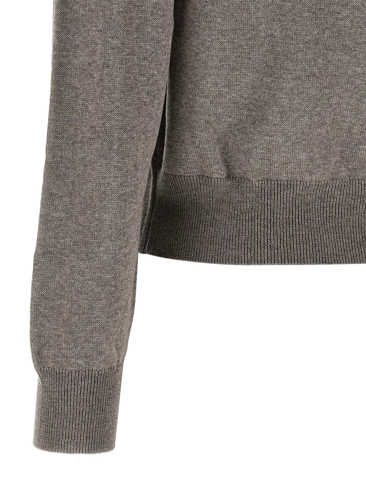 Maison Kitsuné Gray Wool Cardigan