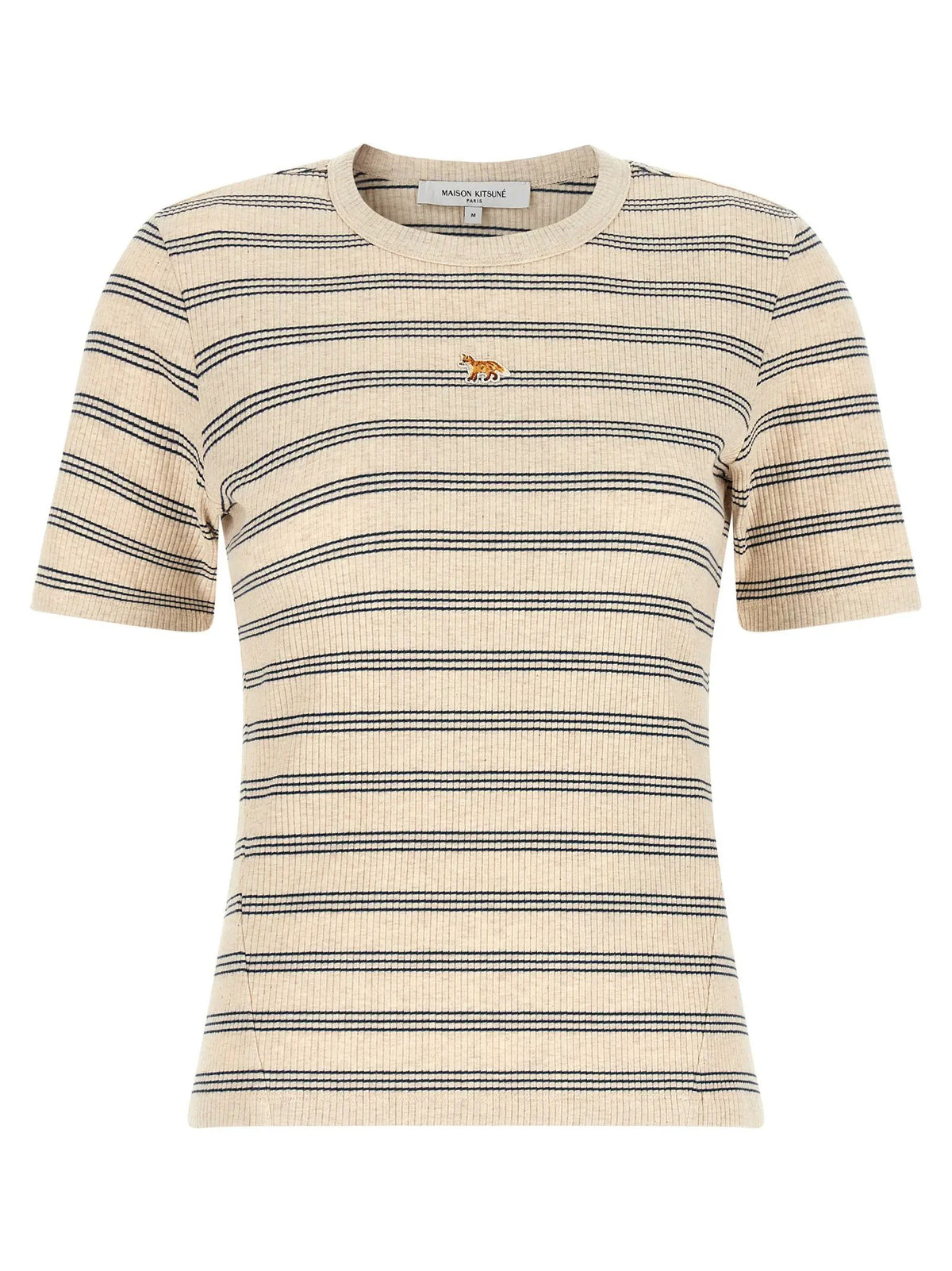 T-shirt Maison Kitsuné en coton biologique beige