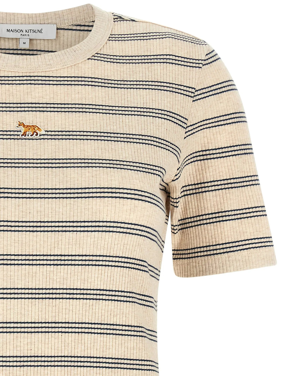 T-shirt Maison Kitsuné en coton biologique beige