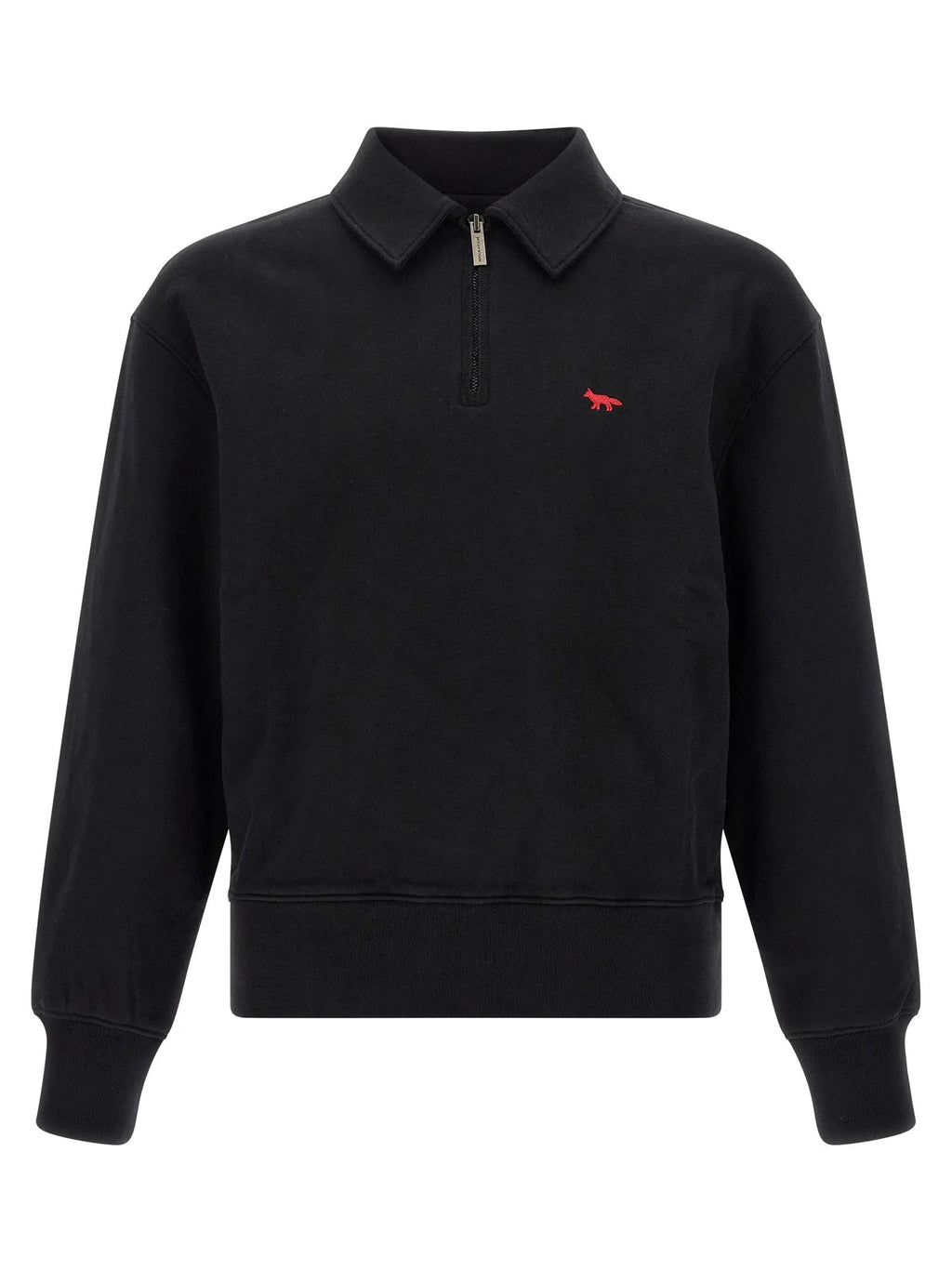 Maison Kitsuné Black Organic Cotton Sweatshirt