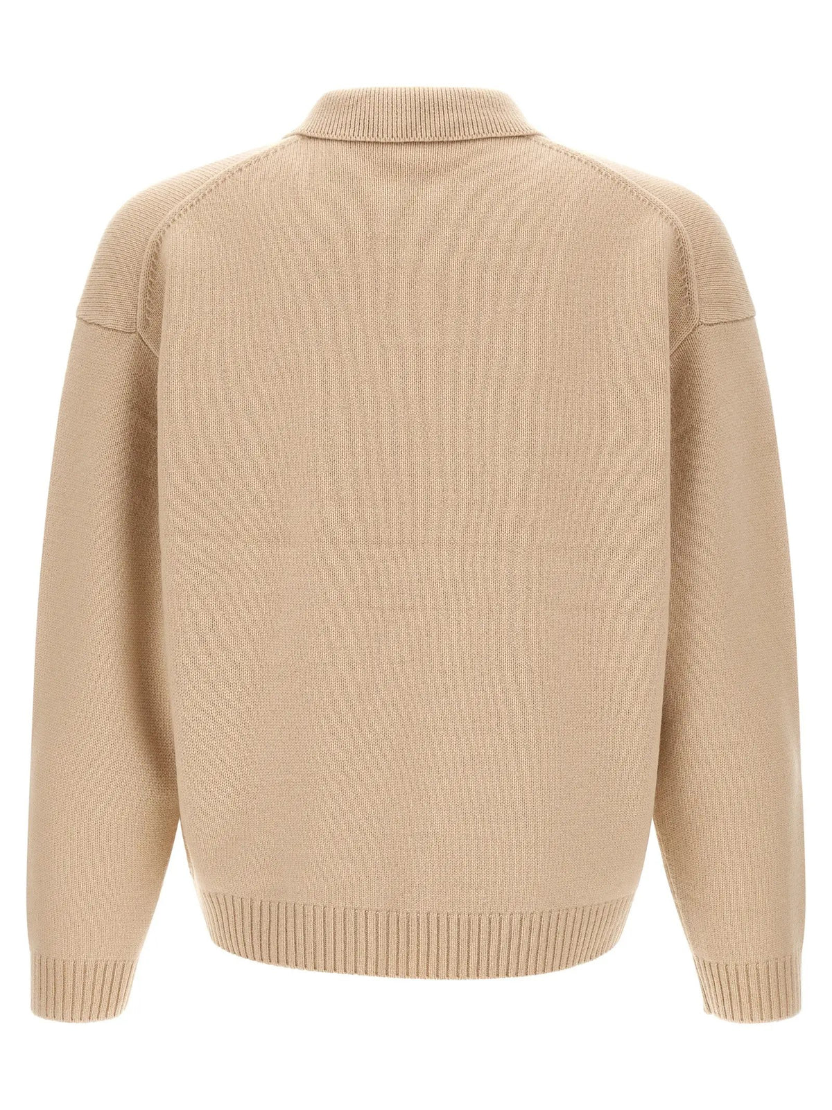 Maison Kitsuné Beige Wool Cardigan