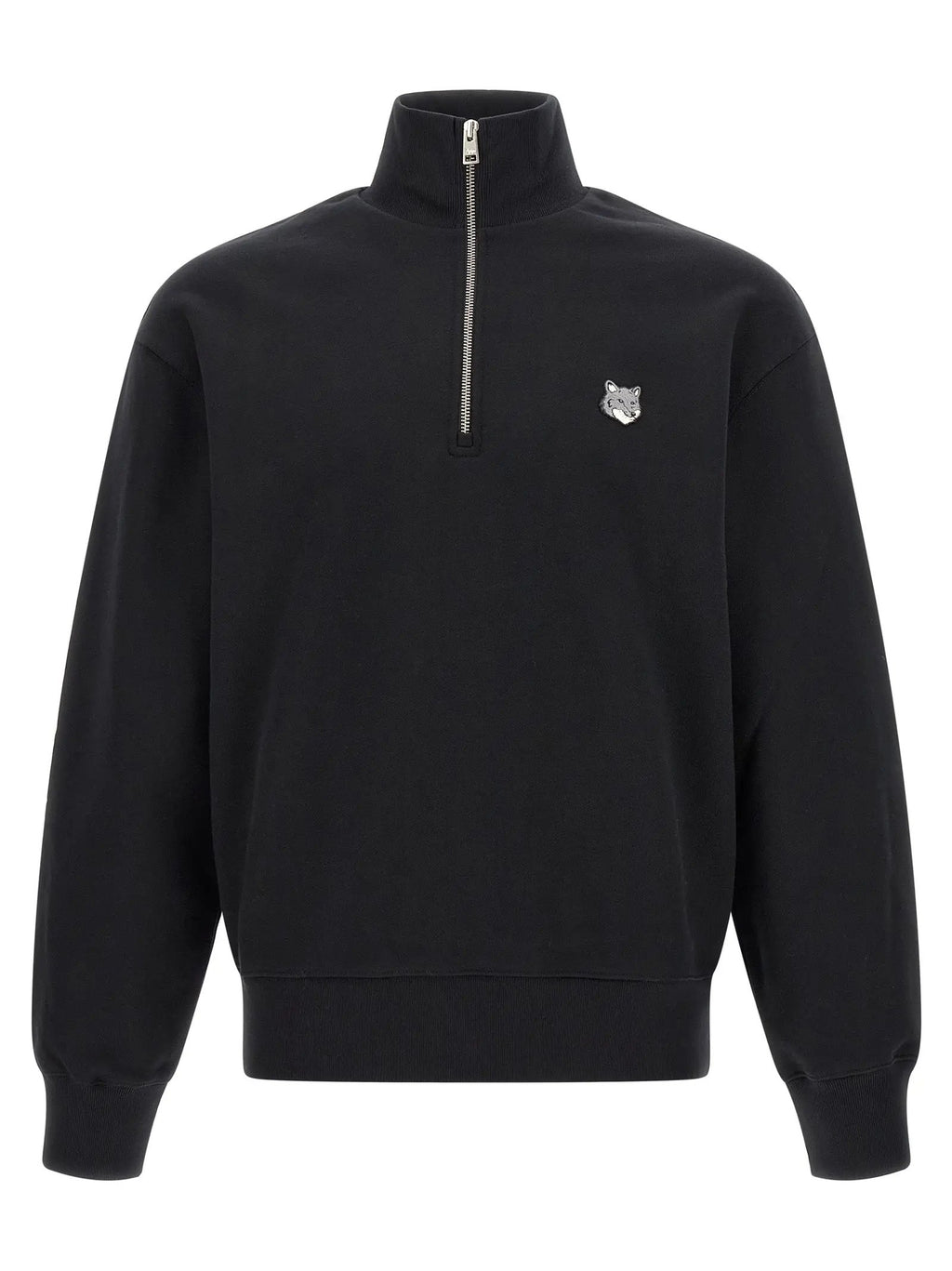 Sweat-shirt Maison Kitsuné en coton biologique noir