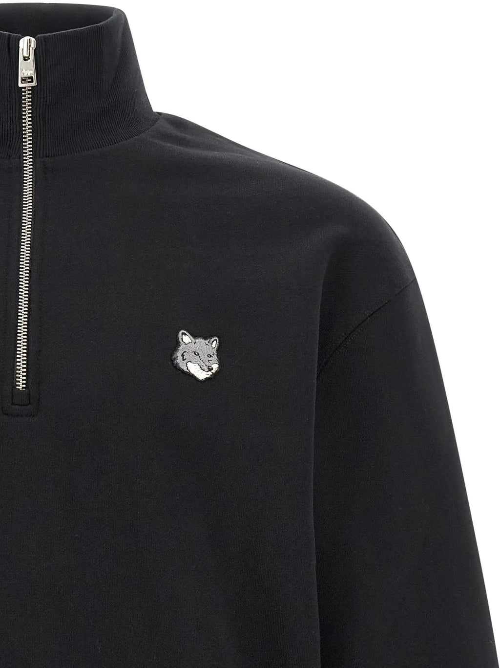 Sweat-shirt Maison Kitsuné en coton biologique noir