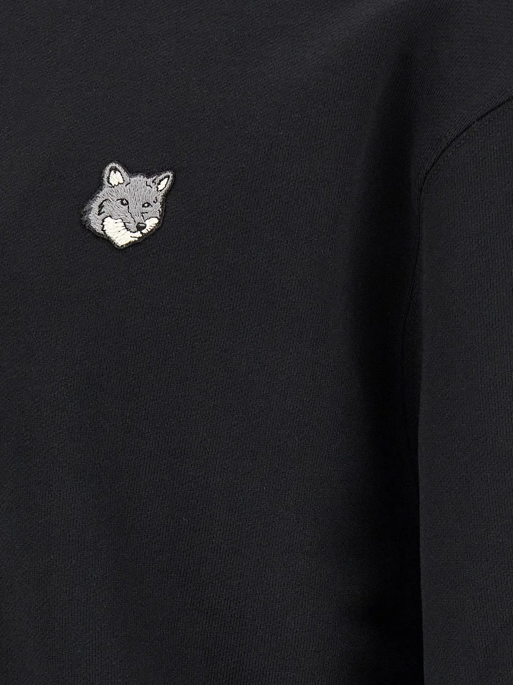 Sweat-shirt Maison Kitsuné en coton biologique noir