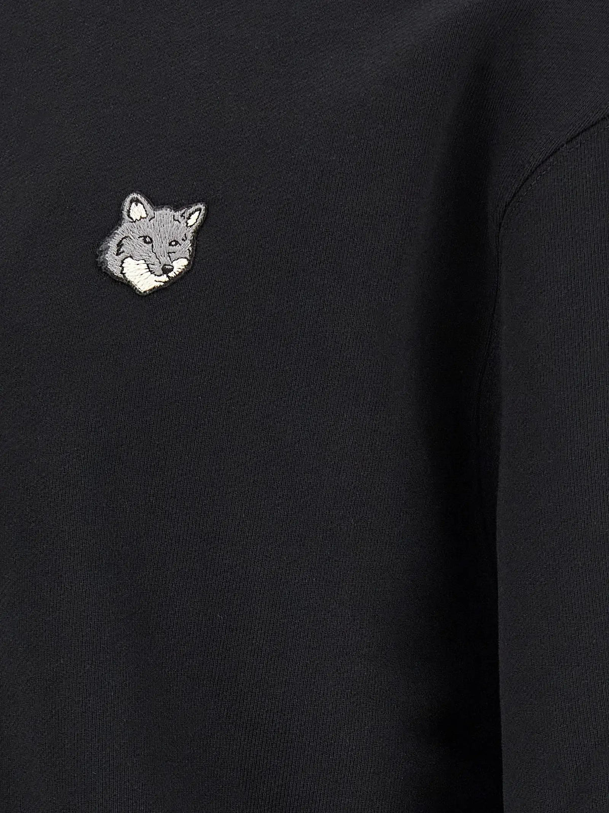 Sweat-shirt Maison Kitsuné en coton biologique noir