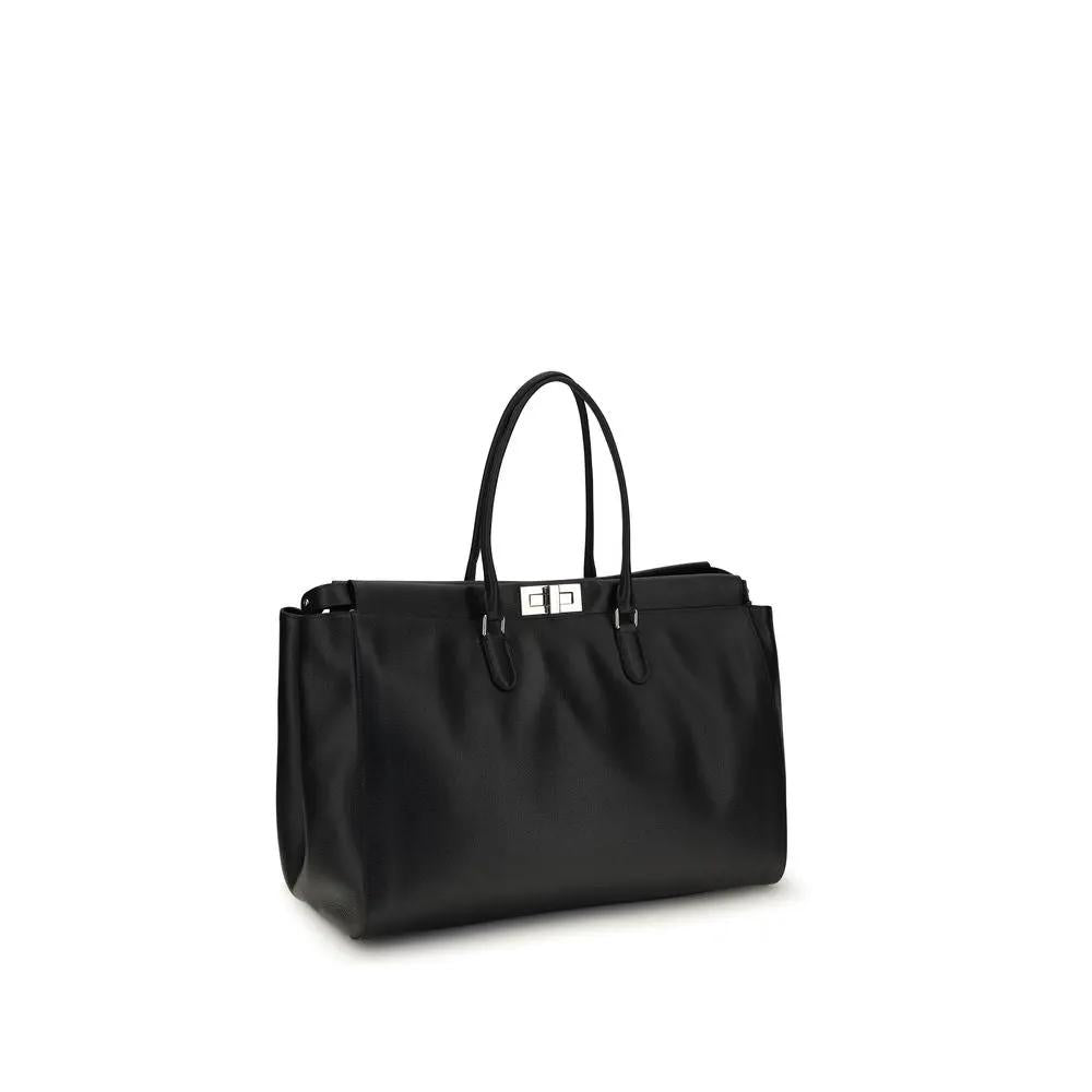 Fendi Black Calf Leather Bos Taurus Shoulder Bag