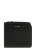 Portefeuille Jil Sander en cuir de veau noir