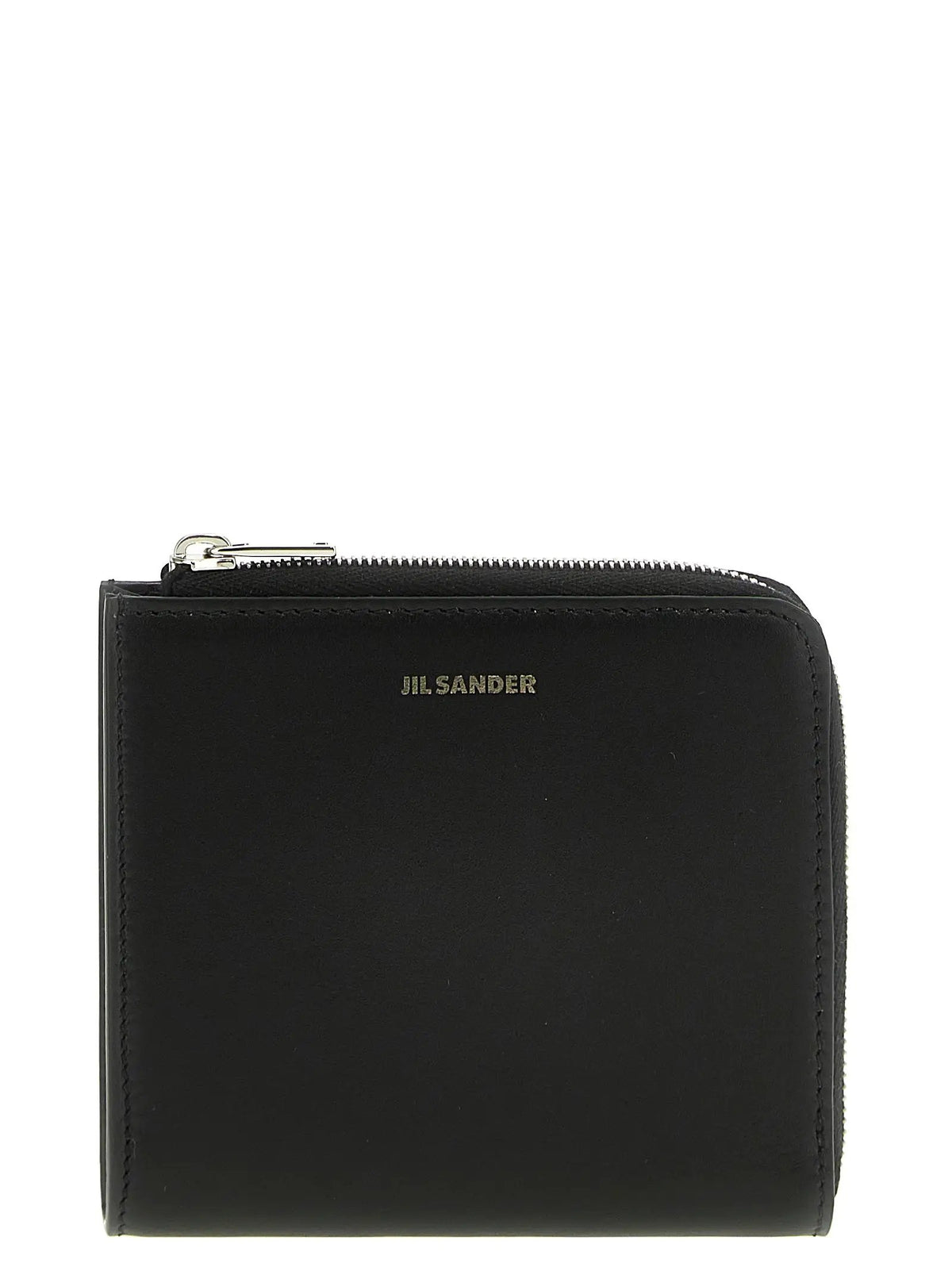 Portefeuille Jil Sander en cuir de veau noir