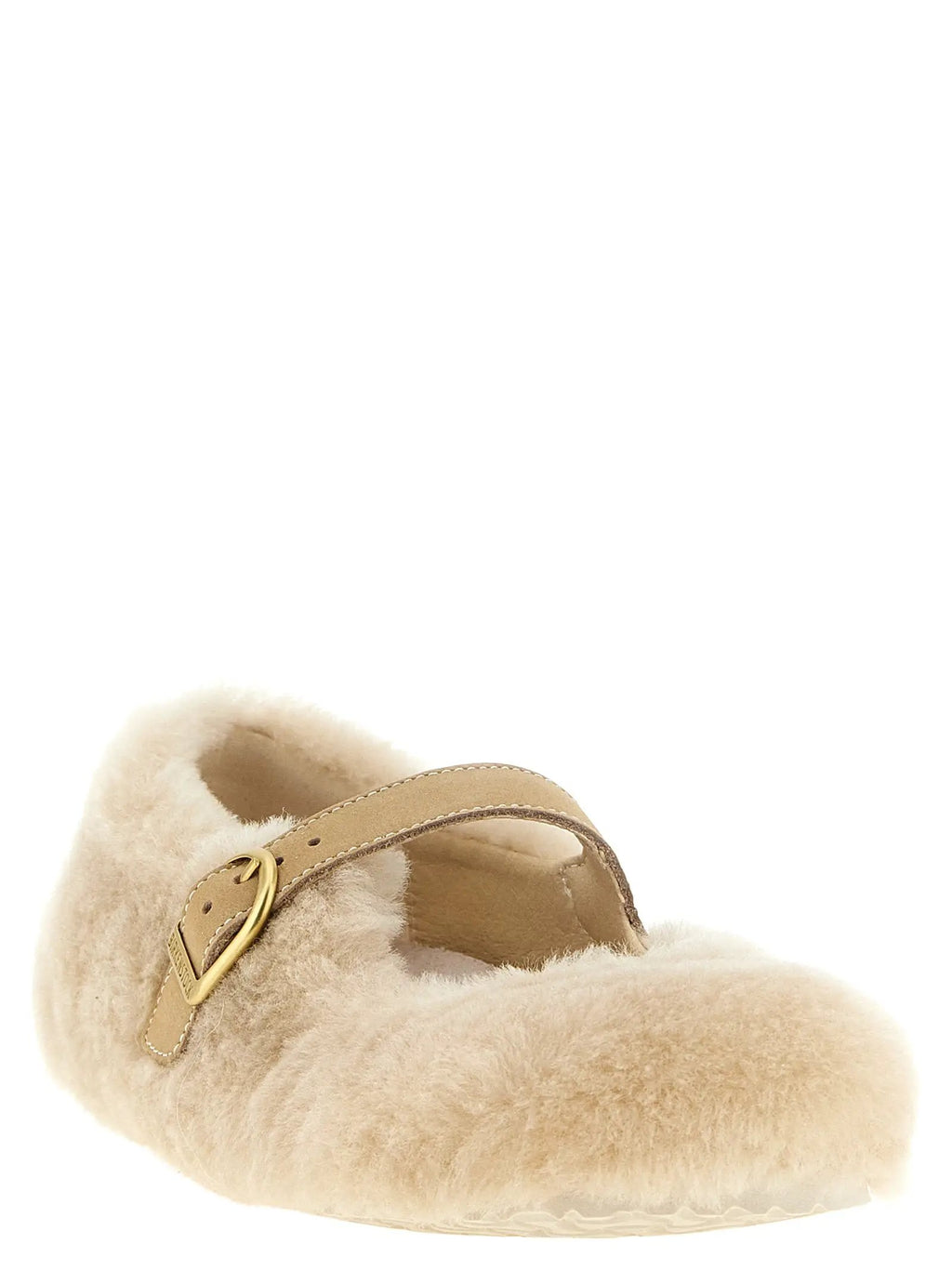 Ballerines Birkenstock en cuir beige