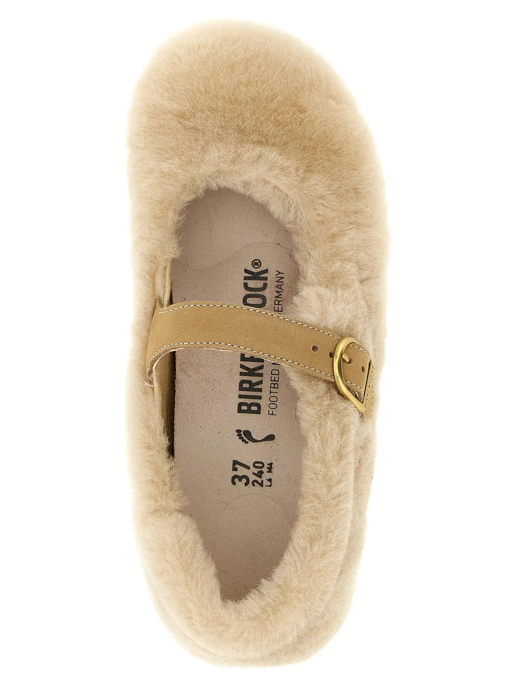 Ballerines Birkenstock en cuir beige