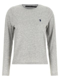 T-shirt à manches longues en coton gris Polo Ralph Lauren