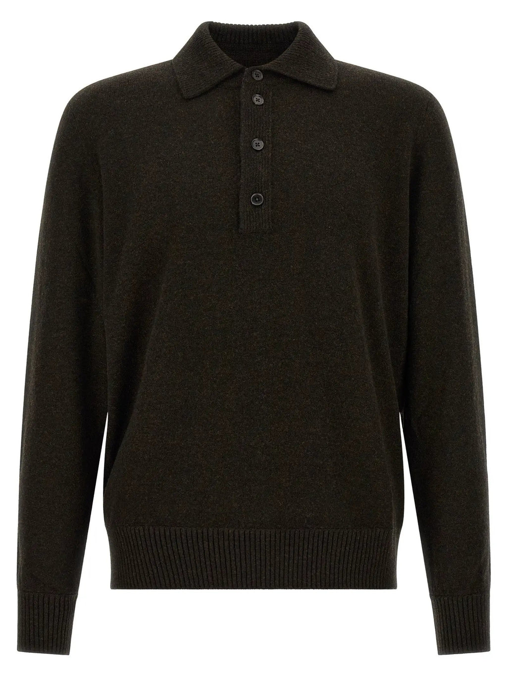 Polo en laine marron ZEGNA