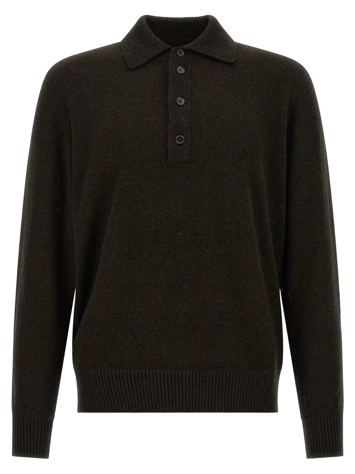 Polo en laine marron ZEGNA