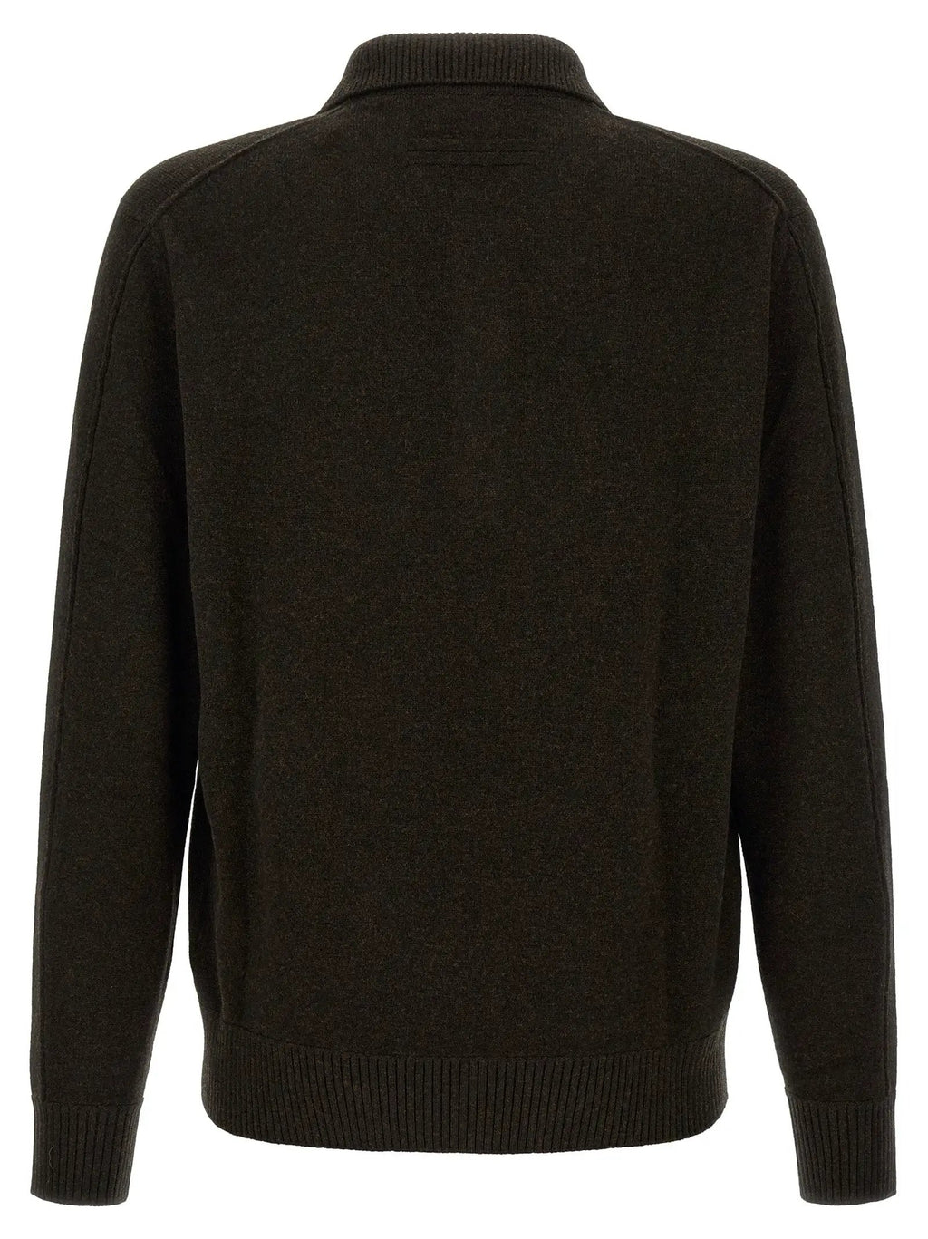 Polo en laine marron ZEGNA