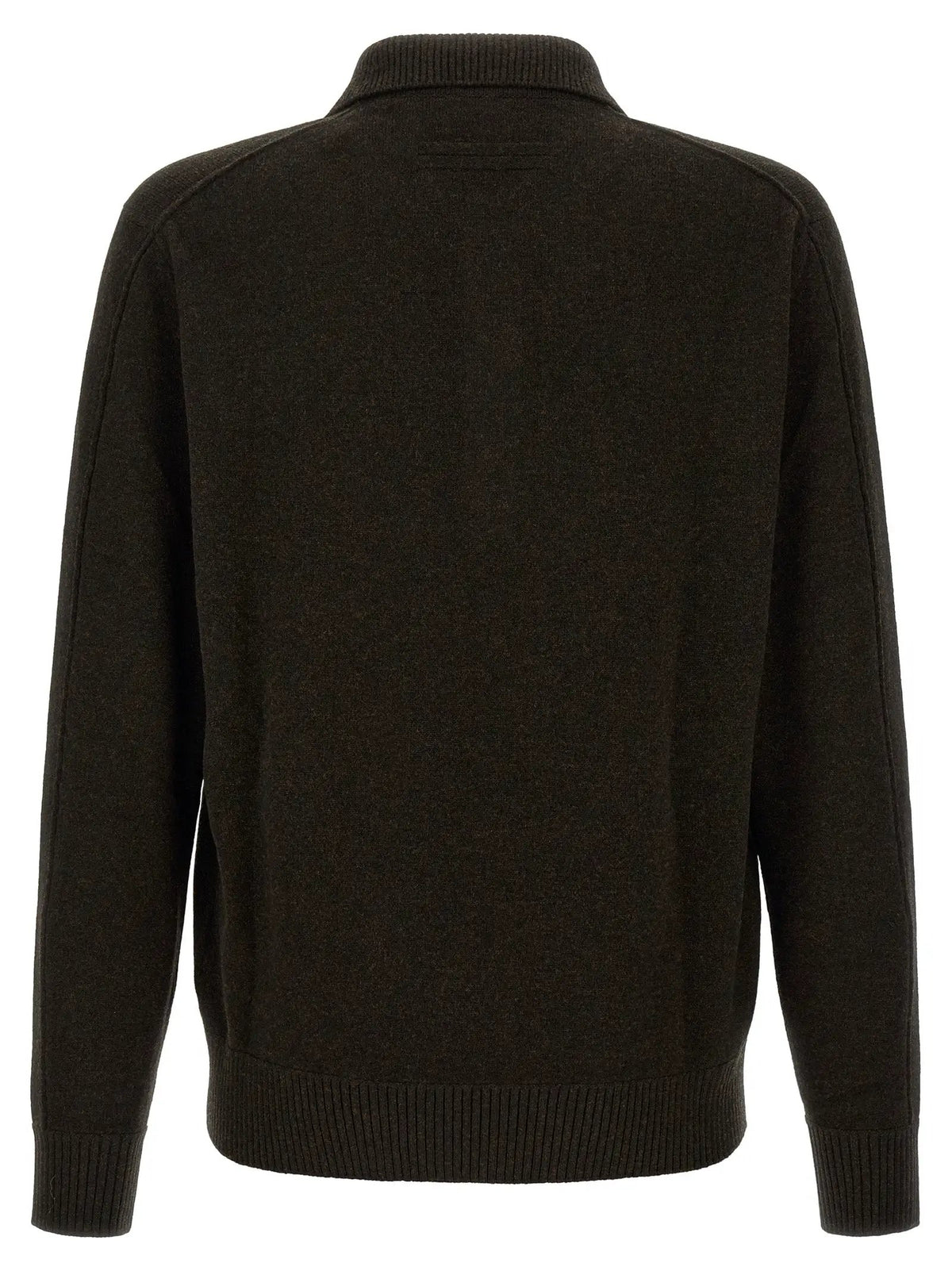 Polo en laine marron ZEGNA