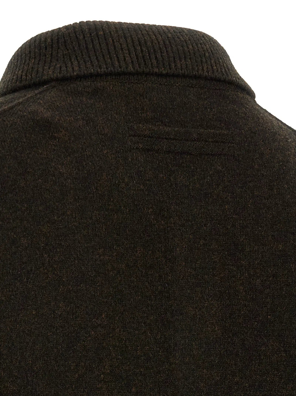 Polo en laine marron ZEGNA