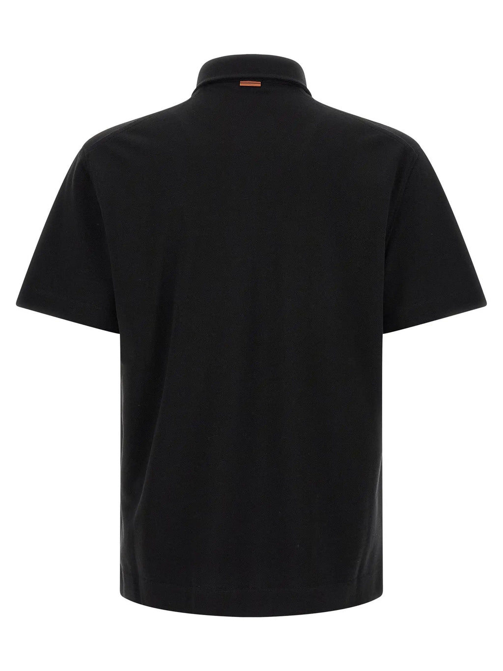 ZEGNA Black Cotton Polo Shirt