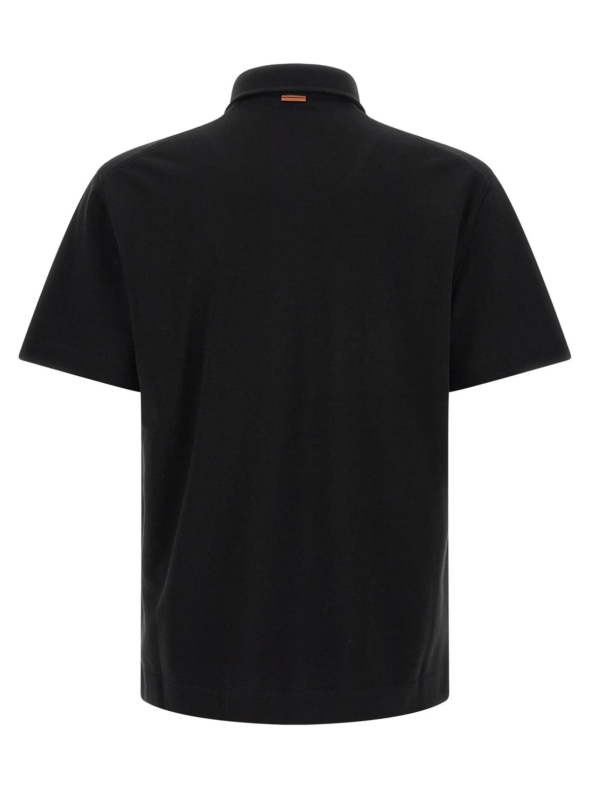 ZEGNA Black Cotton Polo Shirt