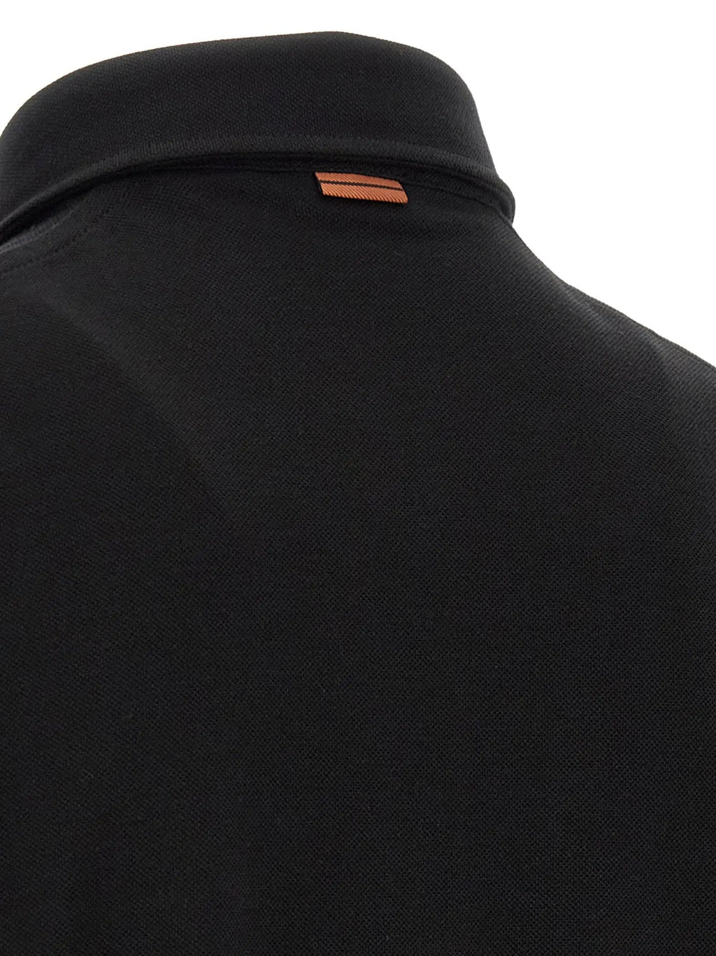 ZEGNA Black Cotton Polo Shirt