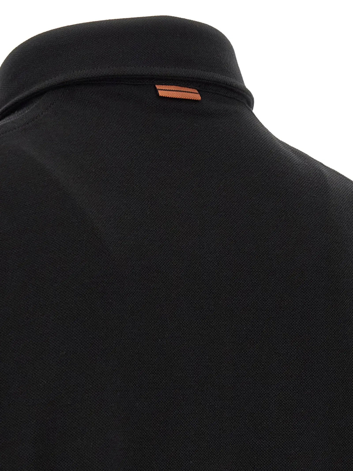 ZEGNA Black Cotton Polo Shirt