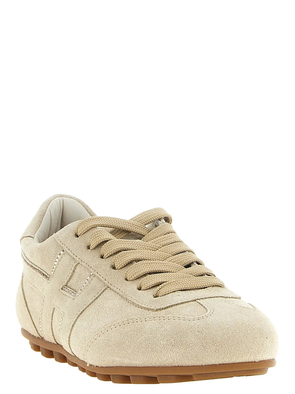 Baskets de sport Hogan en cuir de veau beige