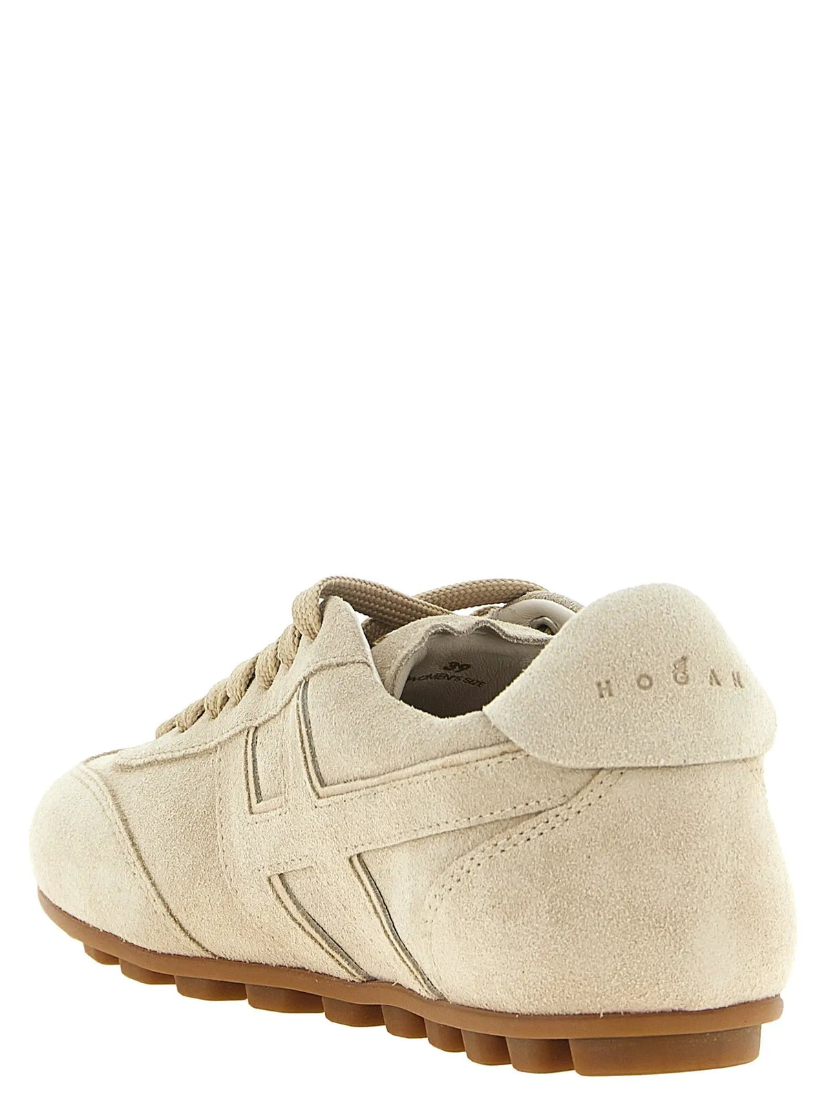Baskets de sport Hogan en cuir de veau beige