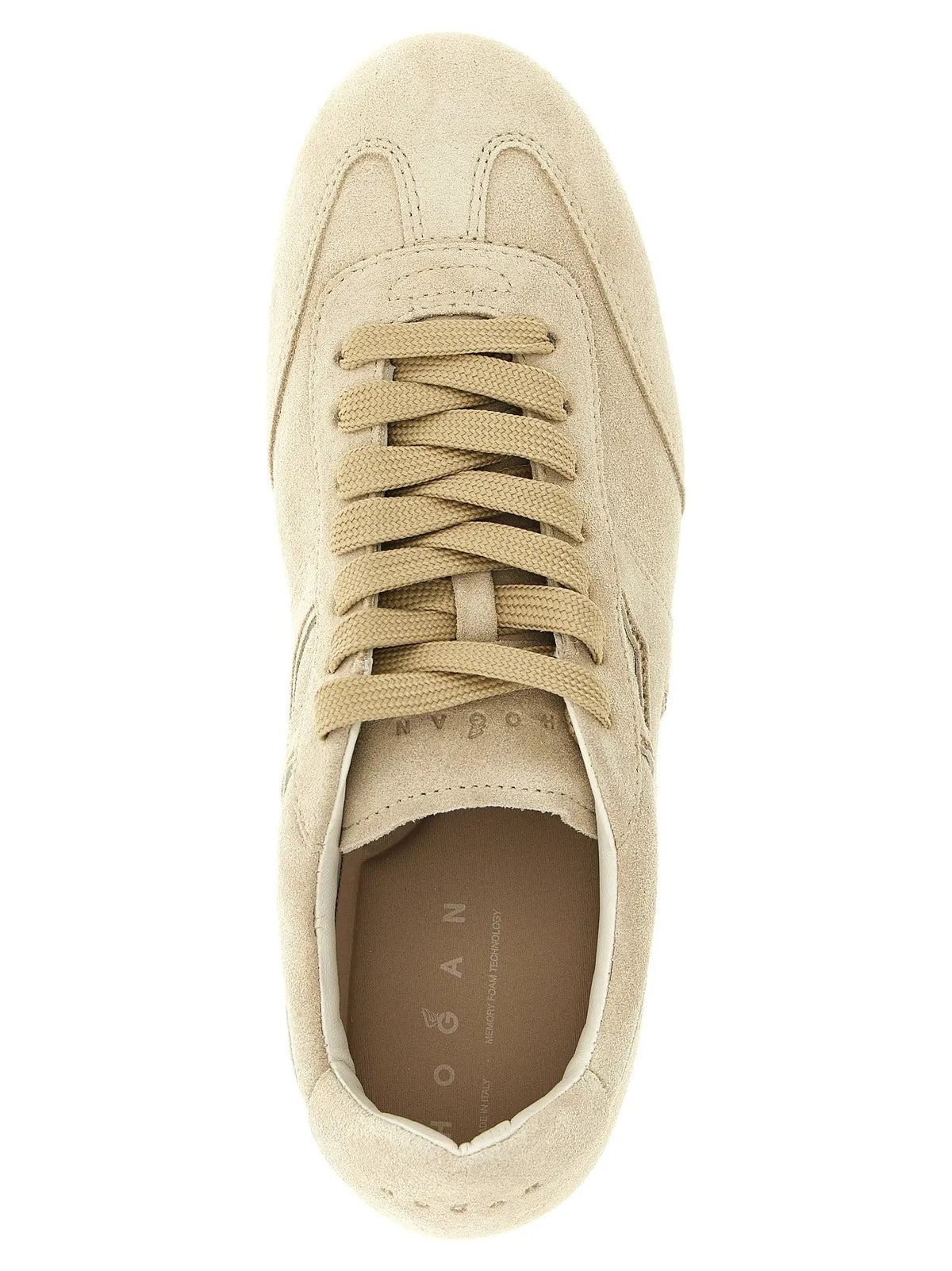 Baskets de sport Hogan en cuir de veau beige
