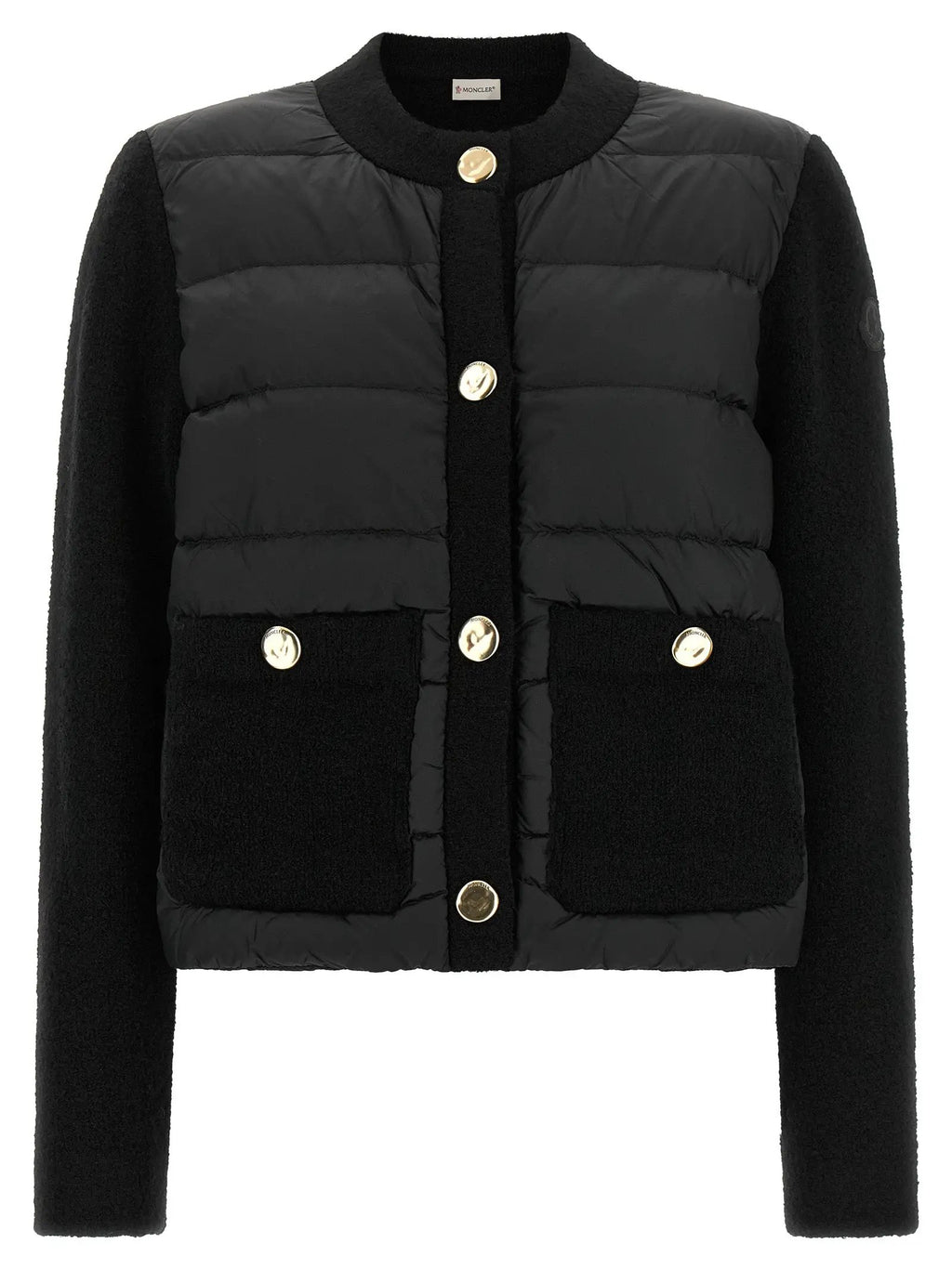 Veste longue Moncler en polyamide noir
