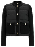 Veste longue Moncler en polyamide noir