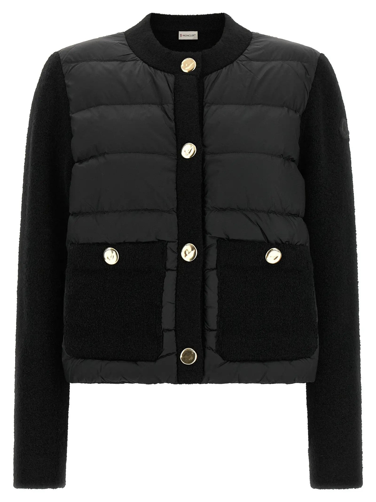Veste longue Moncler en polyamide noir