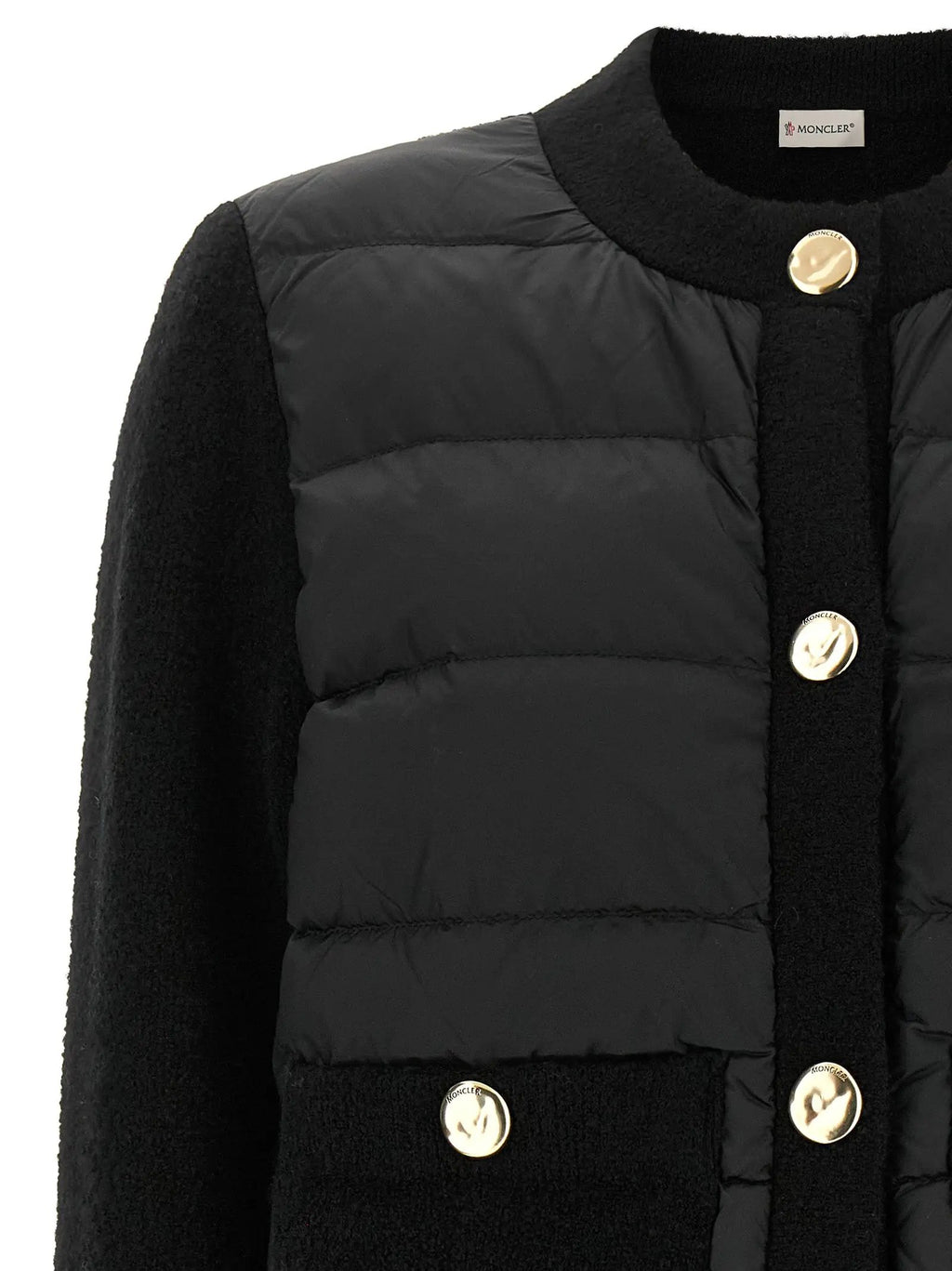 Veste longue Moncler en polyamide noir