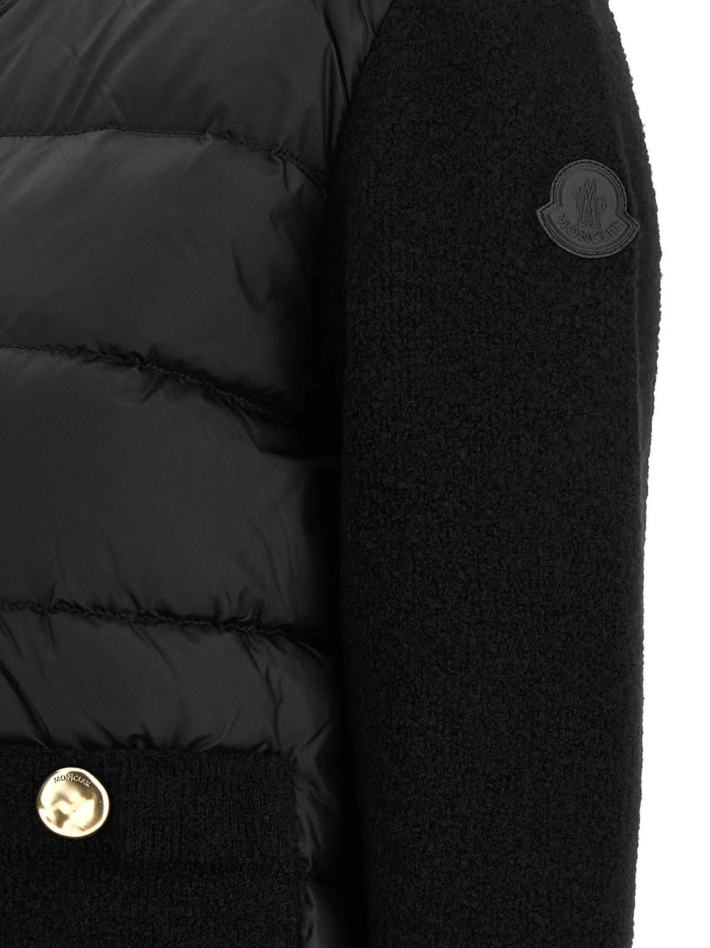 Veste longue Moncler en polyamide noir