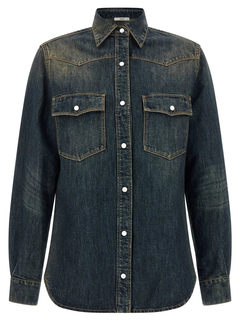 Fendi Blue Cotton Blouse