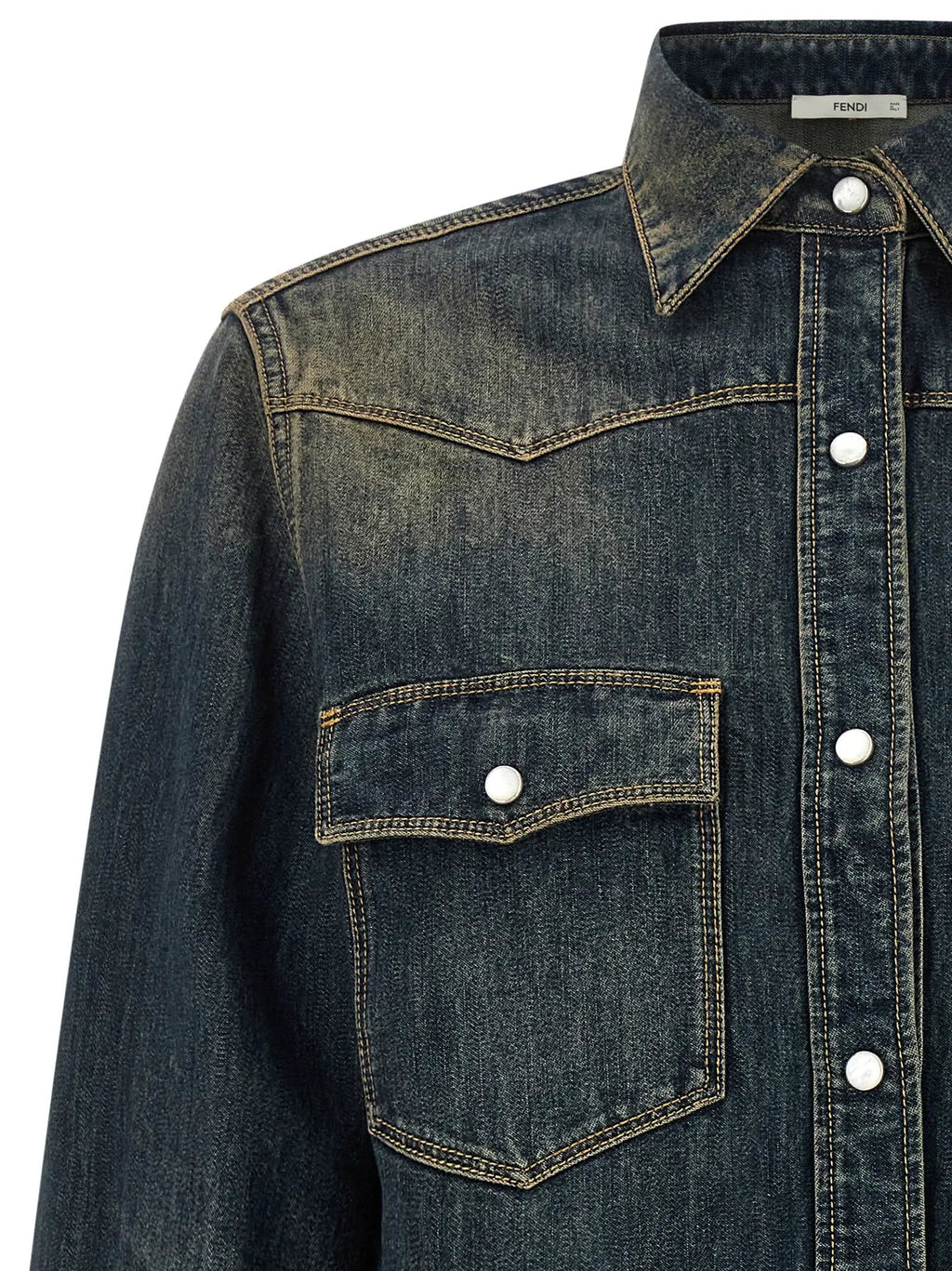 Fendi Blue Cotton Blouse
