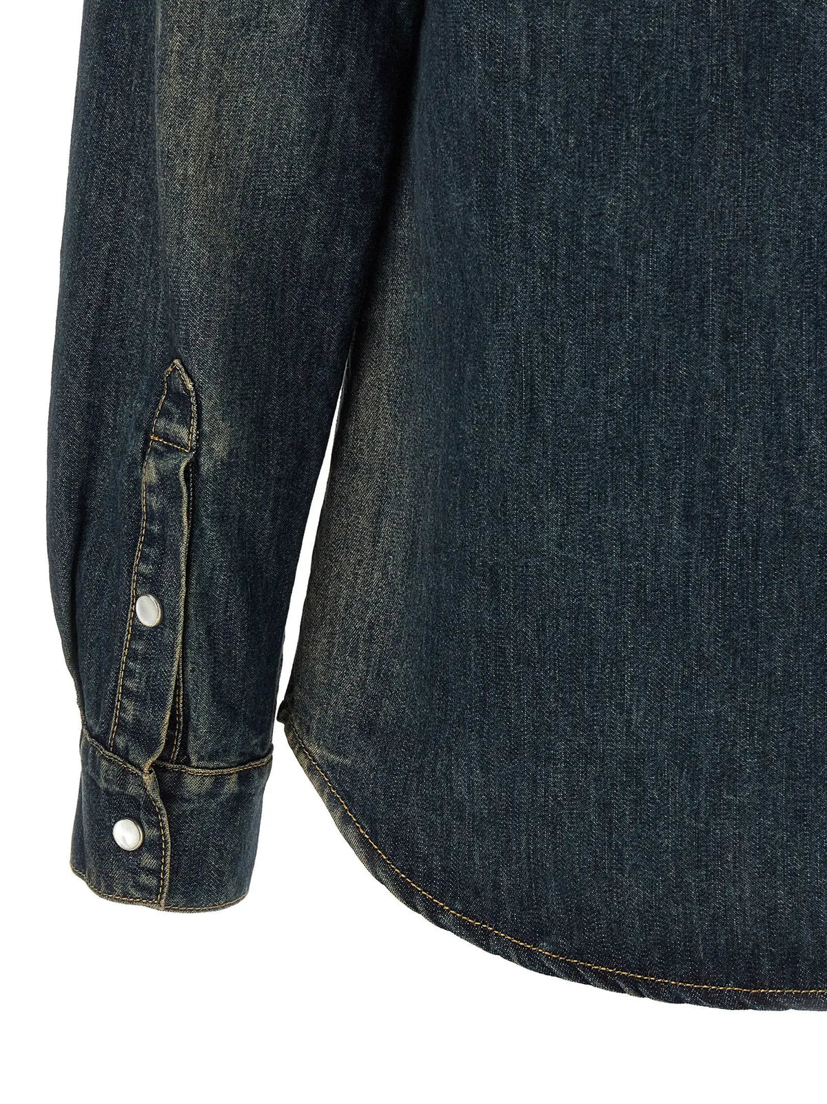 Fendi Blue Cotton Blouse