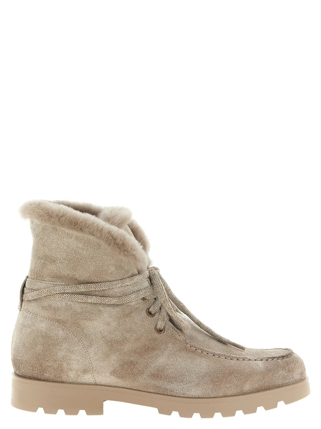 Bottines Santoni en cuir de veau beige